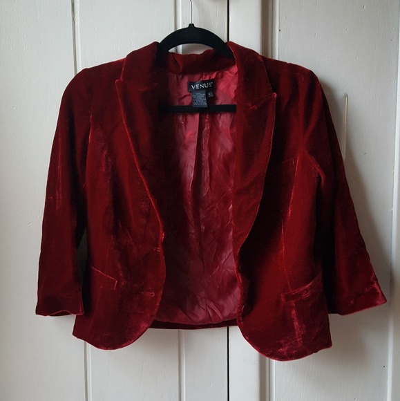 Venus Red Velvet Jacket - Picture 1 of 4